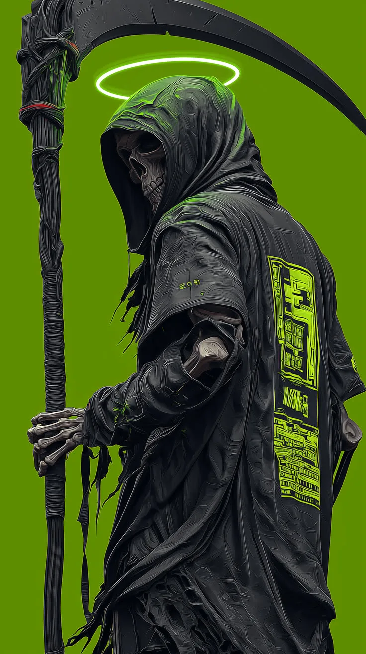 Neon Grim Reaper Concept Game Artist