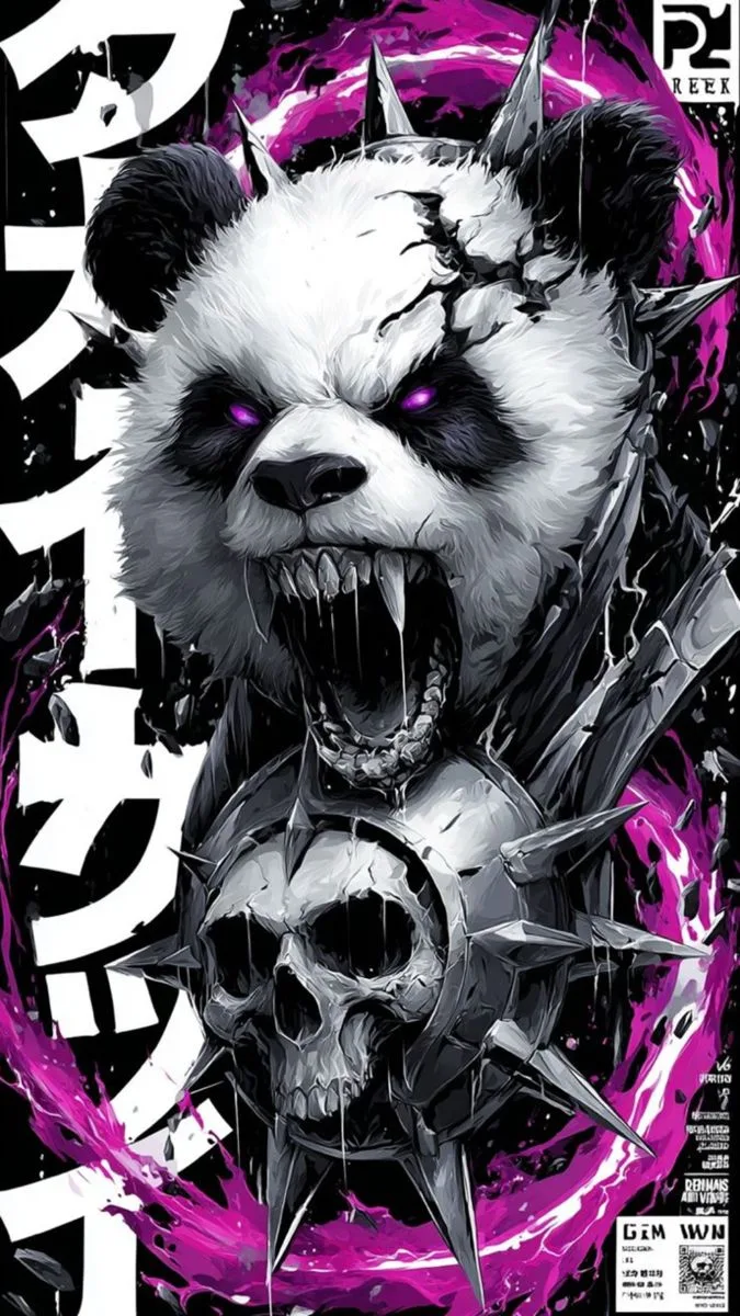 Purple Demon Panda